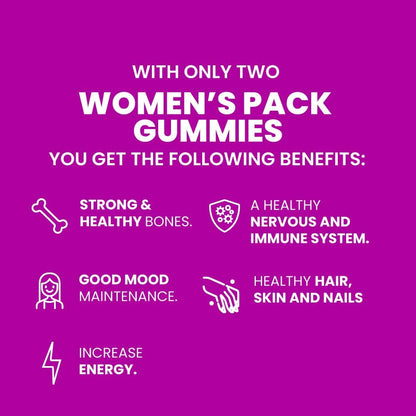 Esmerally Women's Pack: Multivitamin & Apple Cider Vinegar Gummies - 120 Gummies - Natural Fruit Flavour - Gluten-free & Non-GMO