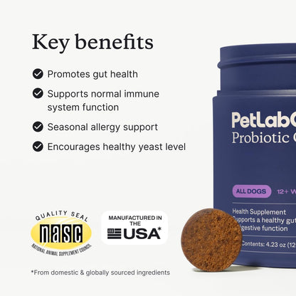 PetLab Co. Probiotics for Dogs - Salmon Flavour - 30 Soft Chews