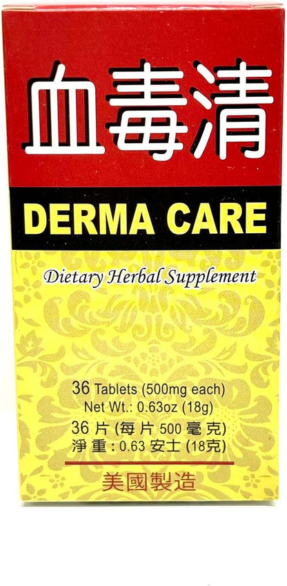 Derma Care Herbal Food Supplement - Skin Health Support, 500mg, 36 Tablets