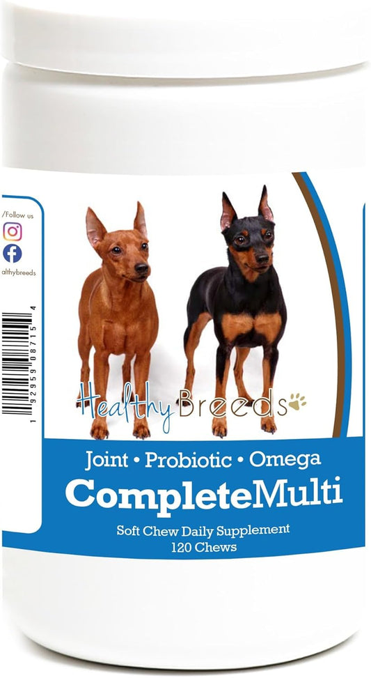 Healthy Breeds Miniature Pinscher All-in-One Multivitamin Soft Chews 120 Count