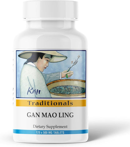Kan Herbs Company Gan Mao Ling Tablets – Traditional Chinese Herbal Blend with Isatis, Chrysanthemum & Honeysuckle, 120 Tablets