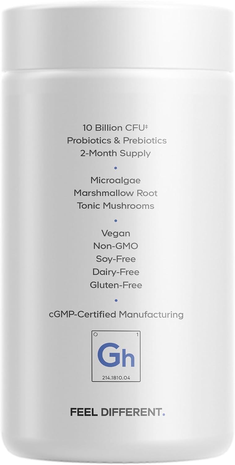Codeage Gut Health Formula - L-Glutamine, Turkey Tail Mushroom, DGL Licorice, Probiotics & Prebiotics - 180 Capsules - görsel 9