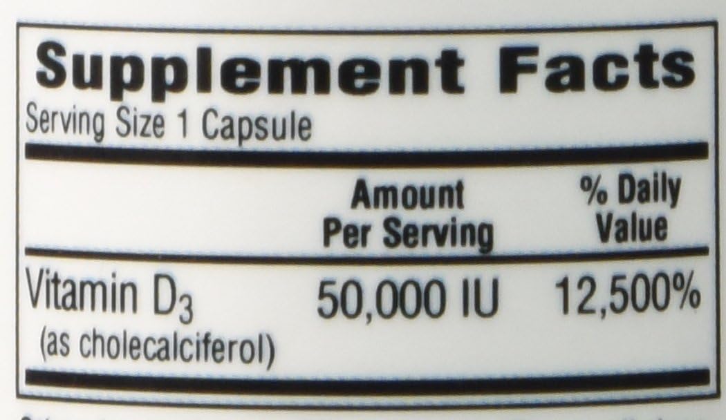 Bio-Tech D3-50 50,000 IU Vitamin D3 Supplement, 100 Capsules (Pack of 2) - görsel 2