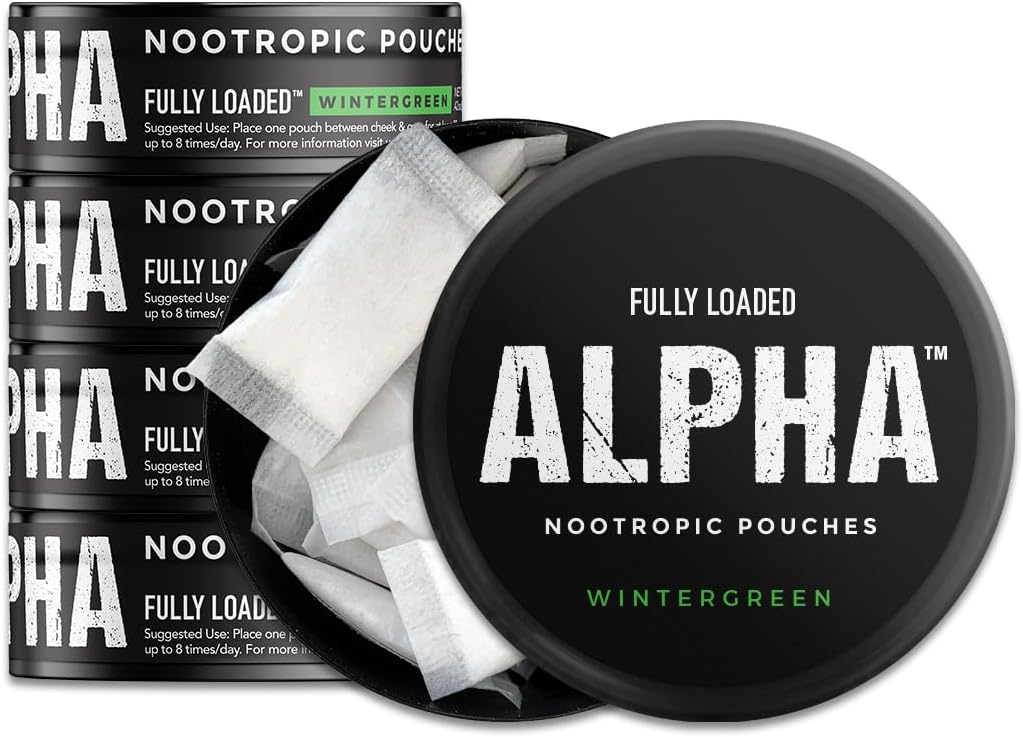 Fully Loaded Bullseye Alpha Nootropic Pouches (Wintergreen, 5 Cans) - görsel 1