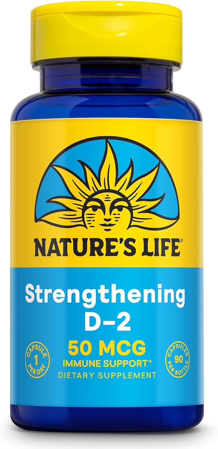 Nature's Life Vitamin D2 2000 IU – 90 Vegetarian Capsules - görsel 1