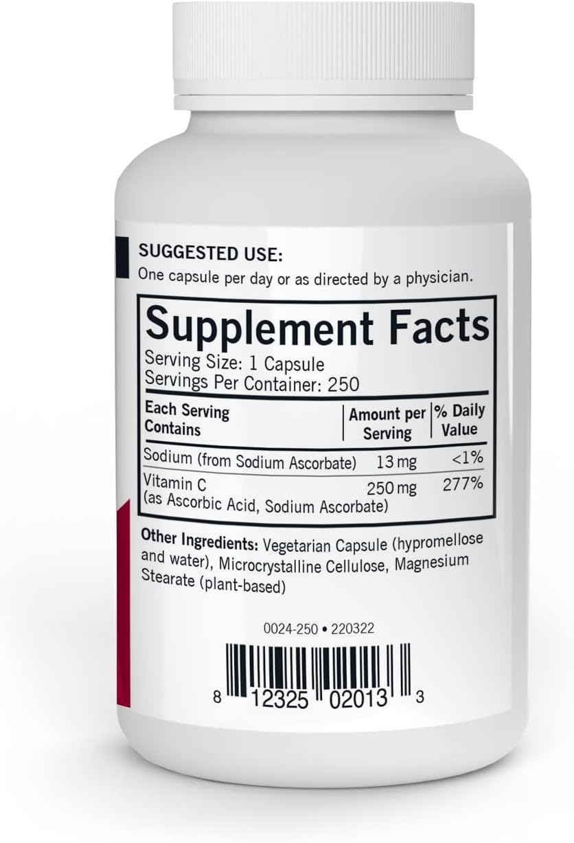 Kirkman - Vitamin C 250 mg - 250 Capsules - Hypoallergenic - görsel 2