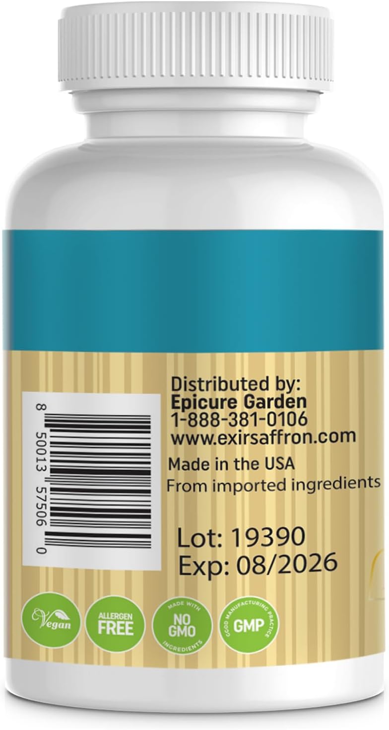 EXIR Saffron Food Supplement – Mood Support – 60 Tablets - görsel 6