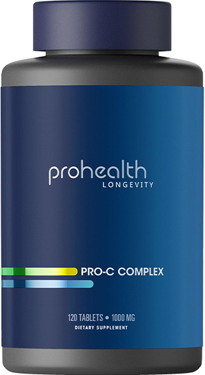 ProHealth Pro-C Complex – Vitamin C 1000mg with Bioflavonoids, Acerola, Rose Hips & Rutin – 120 Tablets - görsel 1
