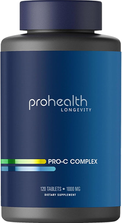 ProHealth Pro-C Complex – Vitamin C 1000mg with Bioflavonoids, Acerola, Rose Hips & Rutin – 120 Tablets