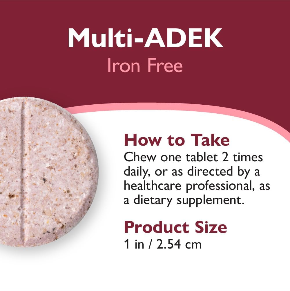 Celebrate Vitamins Multi ADEK Chewable Tablets - Iron Free - Berry Sorbet - 60 Tablets - görsel 5