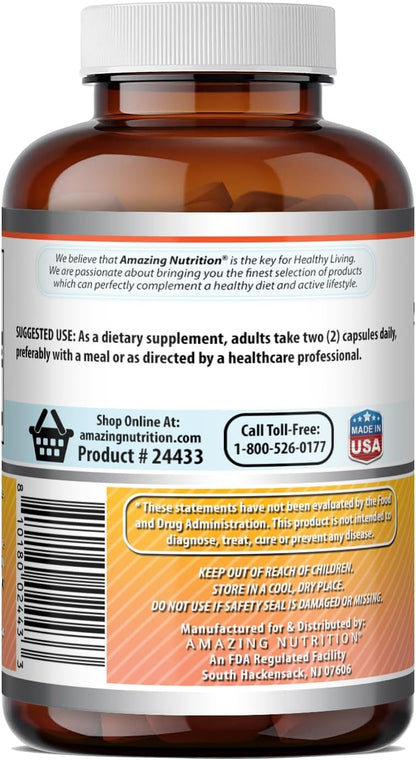 Amazing Formulae Berberine 1000mg per Serving, 120 Capsules - Non-GMO, Gluten-free Supplement
