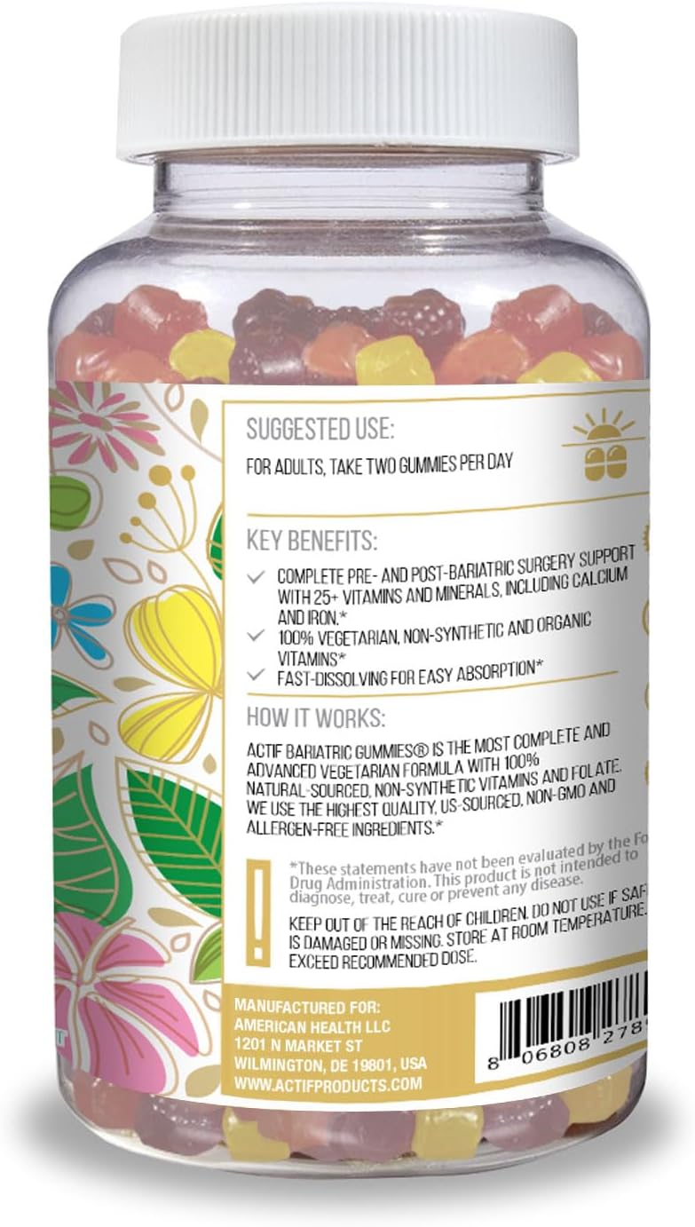 ACTIF Organic Bariatric Gummy Sweets with 25+ Organic Vitamins and Minerals - Advanced Formula - 90 Sweets - görsel 3