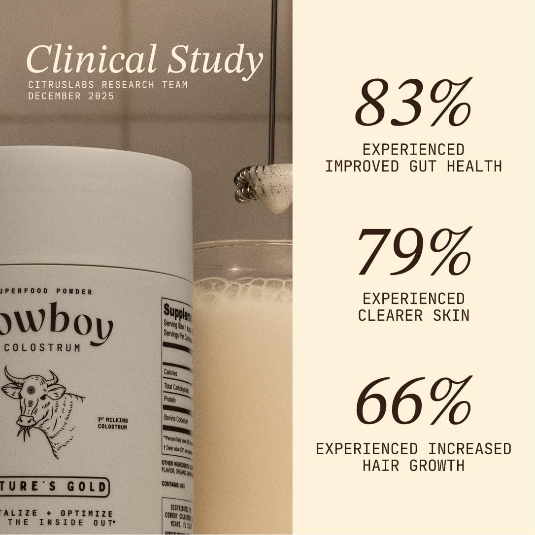 Cowboy Colostrum Powder - First 24-Hour Milking, Whole, Grass-Fed, Unflavoured (40 Servings) - görsel 7