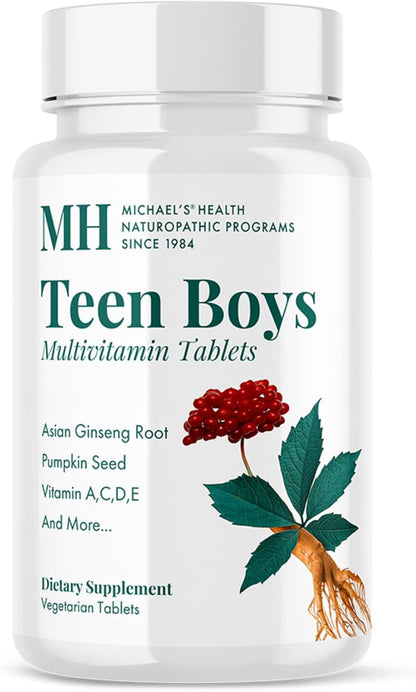 Michael's Health Naturopathic Programmes Teen Boys Daily Multivitamin - 60 Vegetarian Tablets
