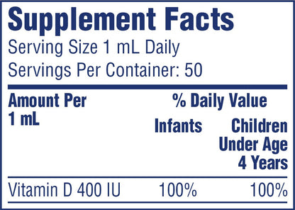 Enfamil D-Vi-Sol Liquid Vitamin D Supplement, 50 ml Bottle