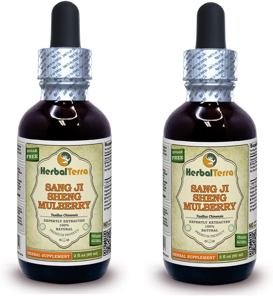 HerbalTerra Sang Ji Sheng (Mulberry Mistletoe) Tincture – 30 x 2 fl oz (60 ml) - görsel 8