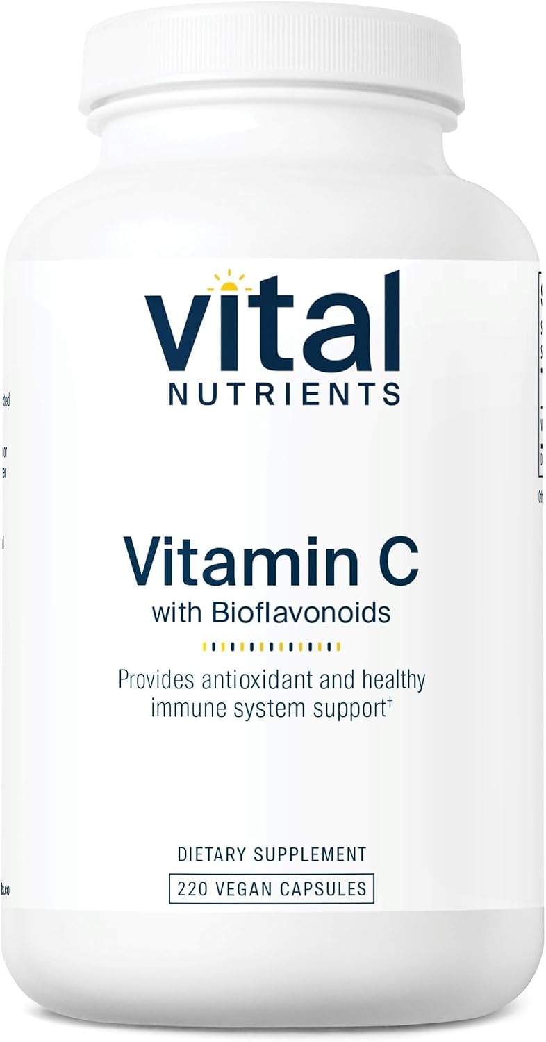 Vital Nutrients Vitamin C with Bioflavonoids - 1000 mg Vitamin C and 500 mg Citrus Bioflavonoids - Vegan, Non-GMO - 220 Capsules - görsel 1