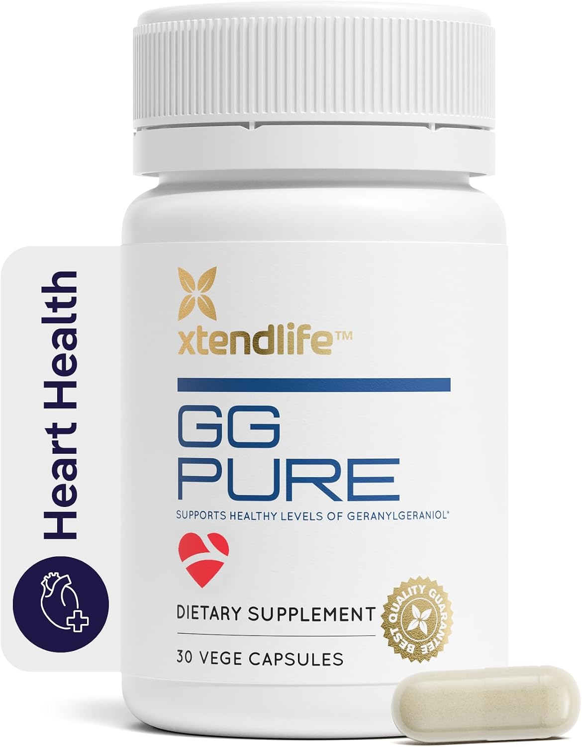 Xtendlife GG Pure for Statin Users – Geranylgeraniol 150mg for CoQ10 Support, Bone, Muscle & Heart Health – 30 Servings - görsel 1