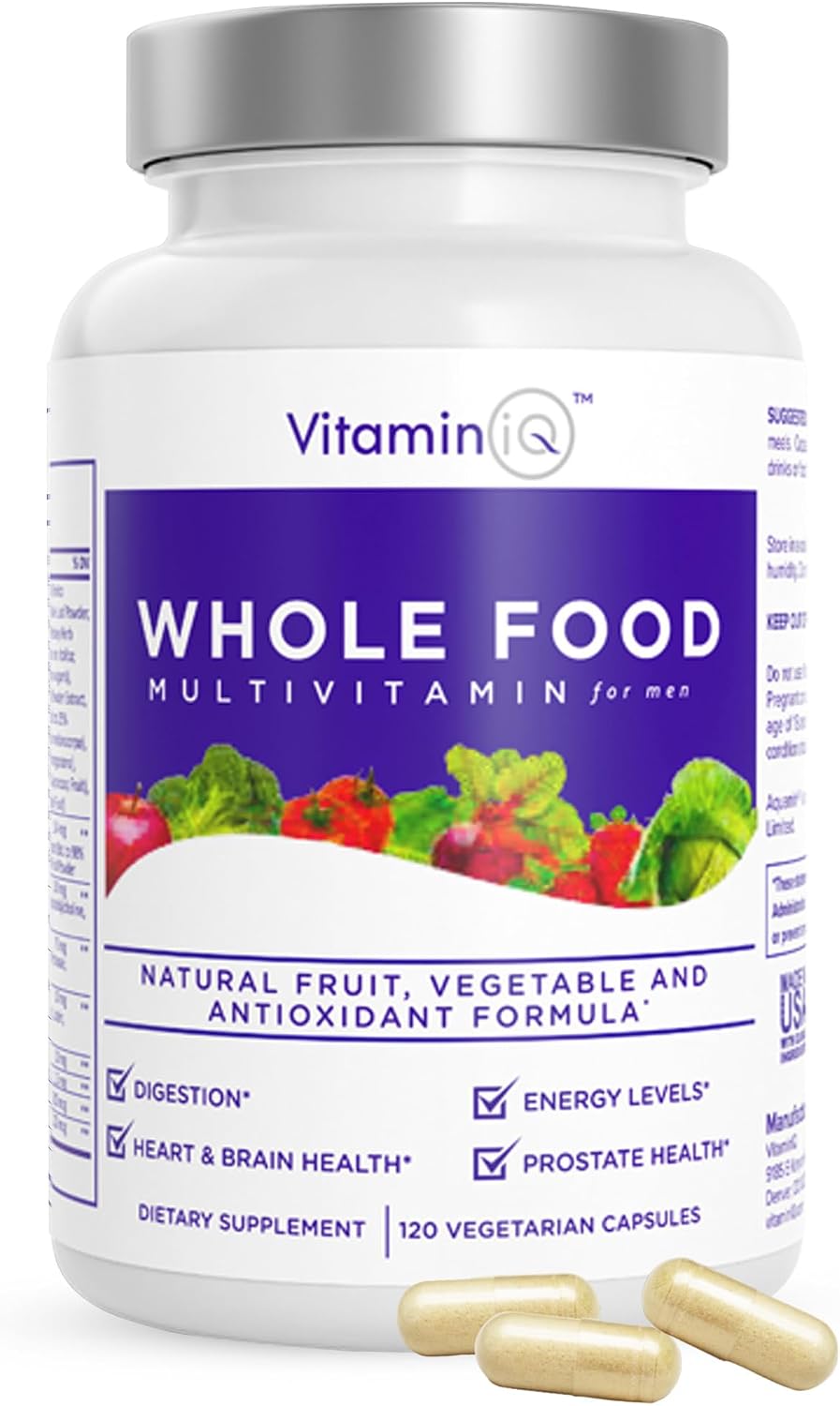 Whole Food Multivitamin for Men – 120 Vegetarian Capsules - görsel 1