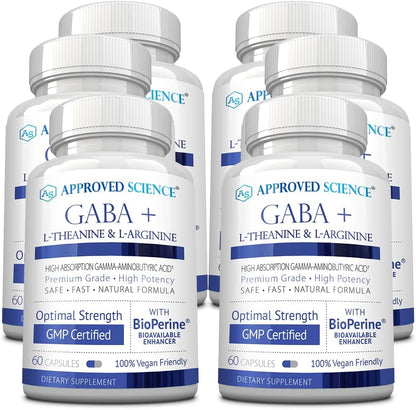 Approved Science GABA+ - Promote Calm, Support Sleep, Enhance Mood - 360 Vegan Capsules