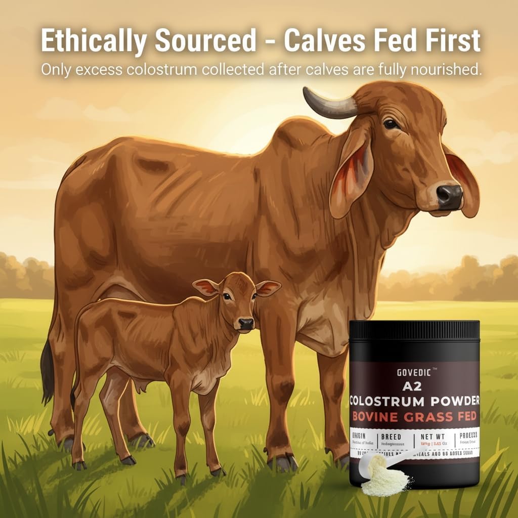 Govedic Bovine Colostrum Powder for Adults – Grass-Fed A2 Cows, 40%+ IgG, Unflavoured, 50 Servings - görsel 3