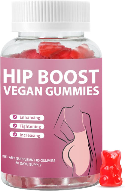 Natural BBL Gummies for Women – Natural Curve Support, 60 Count Bear-Shaped Chews with Herbal Extracts & Multivitamins, Berry Flavour