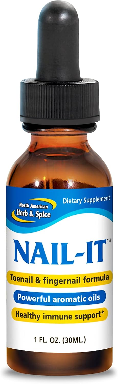NORTH AMERICAN HERB & SPICE NAIL-IT - 1 fl. oz (30 ml) - Toenail & Fingernail Formula - görsel 1