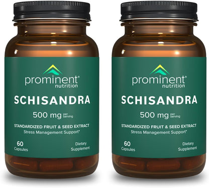 Schisandra - Herbal Food Supplement for Liver Health & Stress Resilience - No Artificial Colours - Non-GM, Vegan & Gluten-Free - 60 Capsules (60 Servings)