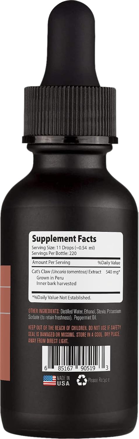 Cat’s Claw 540mg Liquid Extract, 118ml (220 Servings) by Lyfetrition - görsel 8