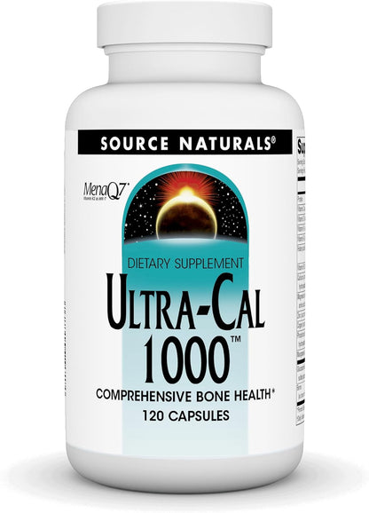 Source Naturals Ultra-Cal 1000, Comprehensive Bone Health – 120 Capsules