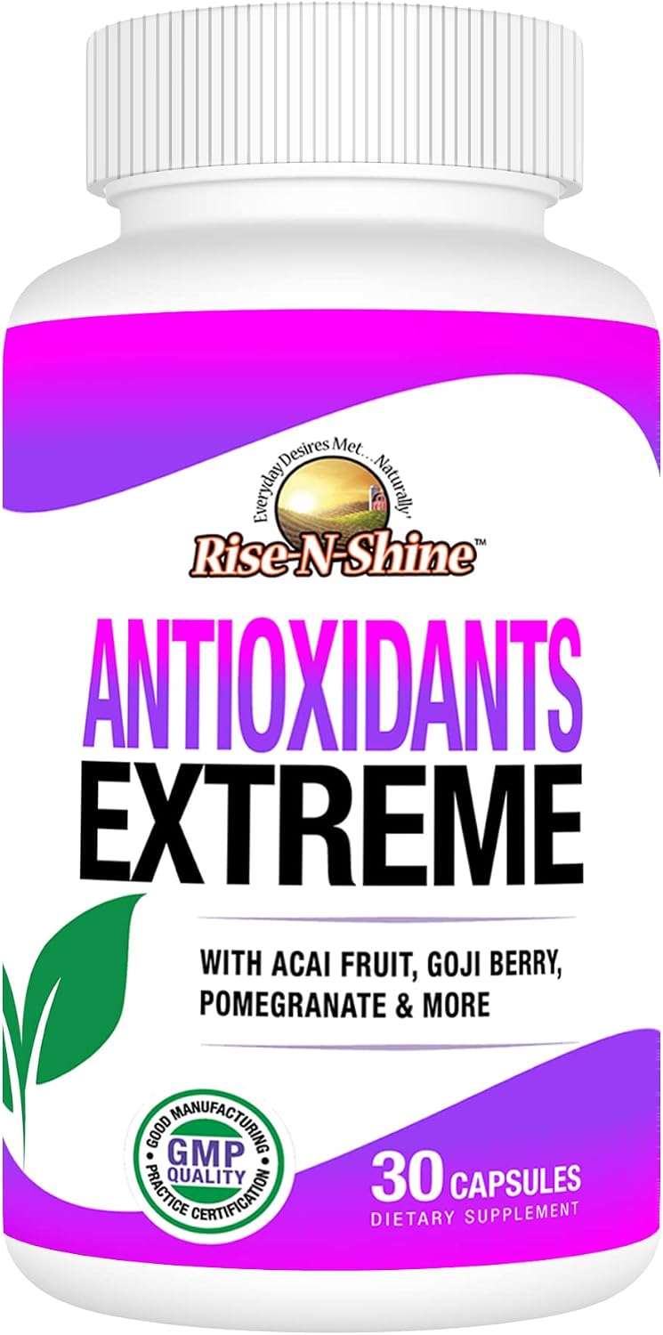 Antioxidants Extreme Supplement with Acai, Goji Berries, Noni, Mangosteen, Pomegranate, Resveratrol, Elderberry and More - görsel 1