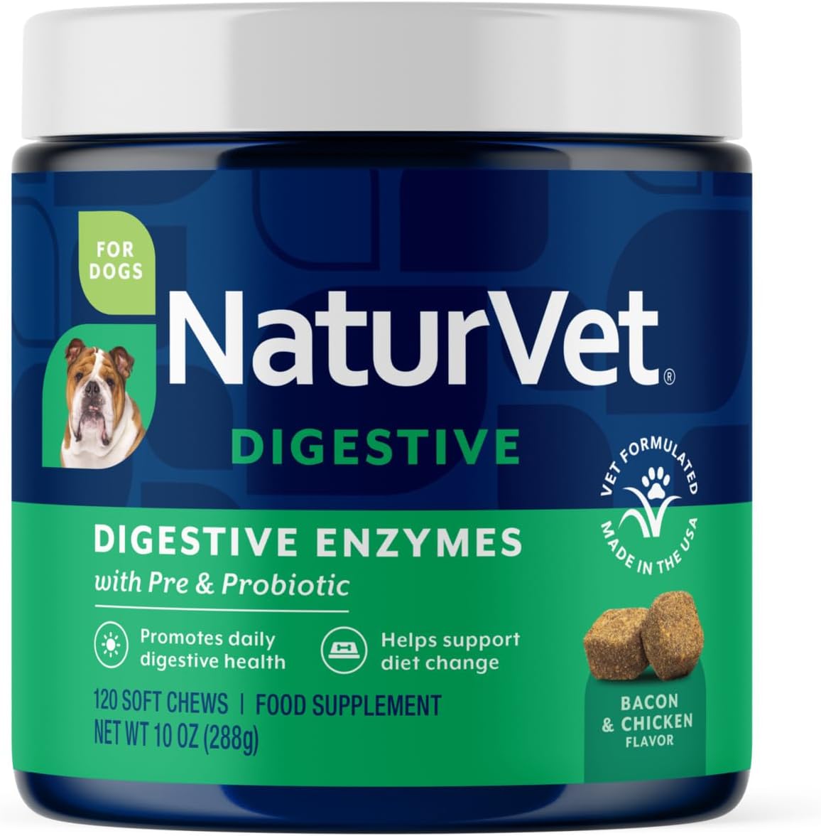 NaturVet Advanced Probiotics & Enzymes PB6 Dog Soft Chews – Hickory Smoked Bacon, 120 Count - görsel 10