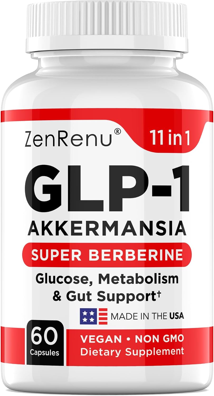 Zenrenu GLP-1 Supplement for Women – Natural Metabolism, Appetite & Craving Support with Super Berberine and Akkermansia Probiotic (60 Vegan Capsules) - görsel 1
