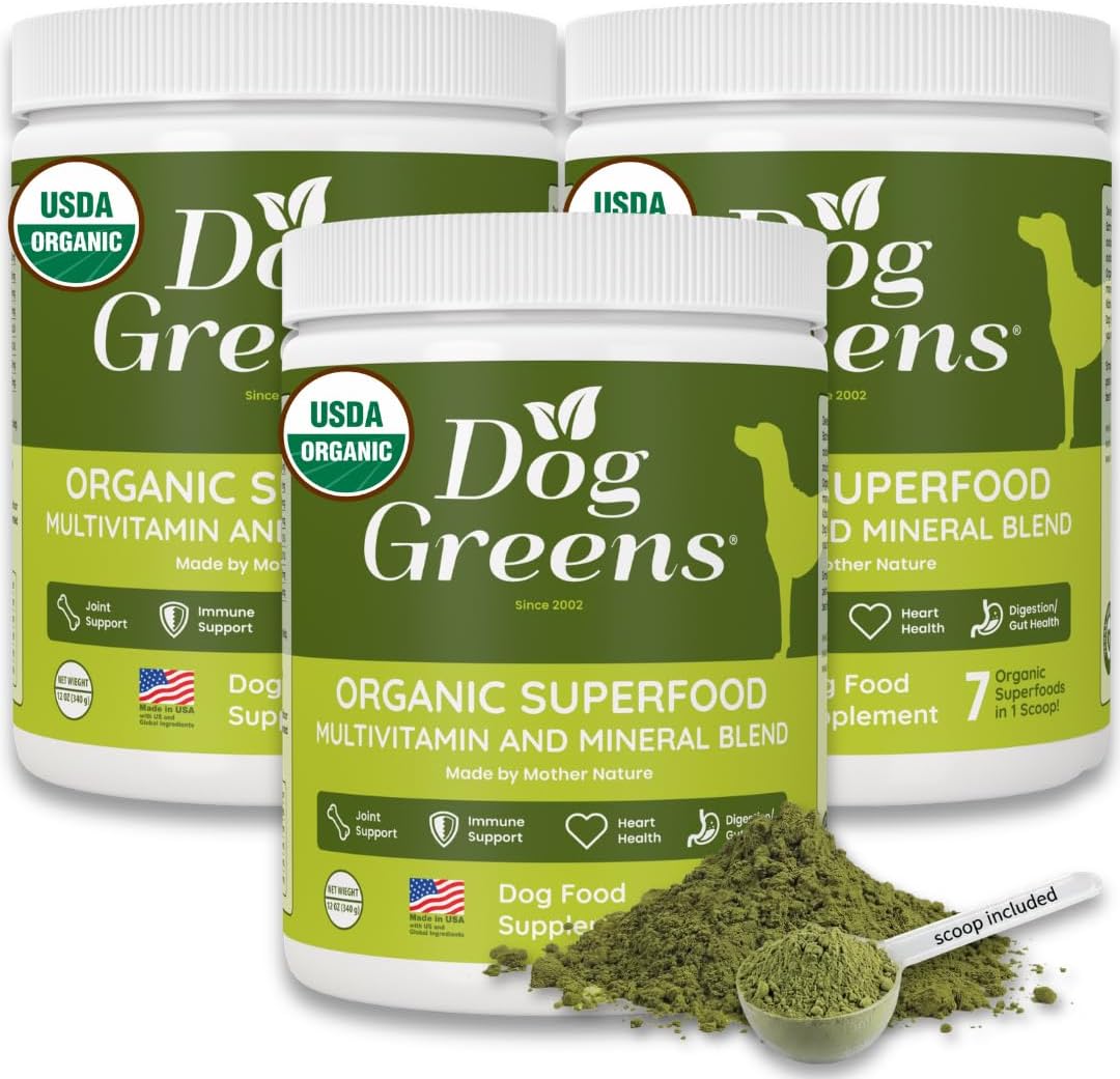 Dog Greens Superfood Supplement for Dogs (12 oz / 340 g) – Organic Human-Grade Ingredients - görsel 1