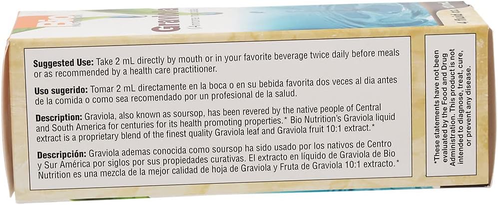 Bio Nutrition Graviola Liquid Extract – Soursop Herbal Supplement, 118 ml - görsel 4