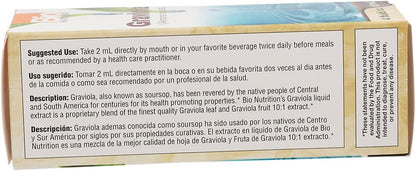 Bio Nutrition Graviola Liquid Extract – Soursop Herbal Supplement, 118 ml