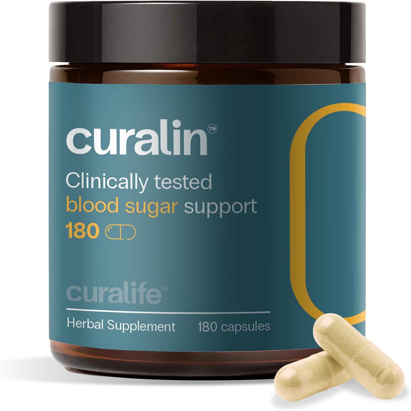 Curalin Blood Sugar Complex – 180 Capsules, 9-Herb Blend for Glucose Metabolism and Energy Support - görsel 1