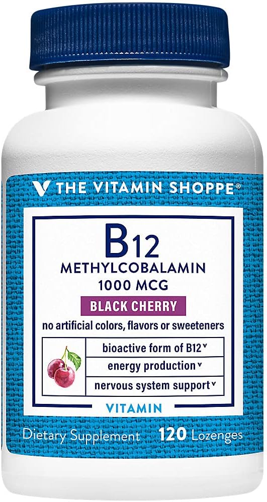 Vitamin B12 Methylcobalamin 1000mcg Lozenges - Black Cherry - 60 Lozenges - görsel 5