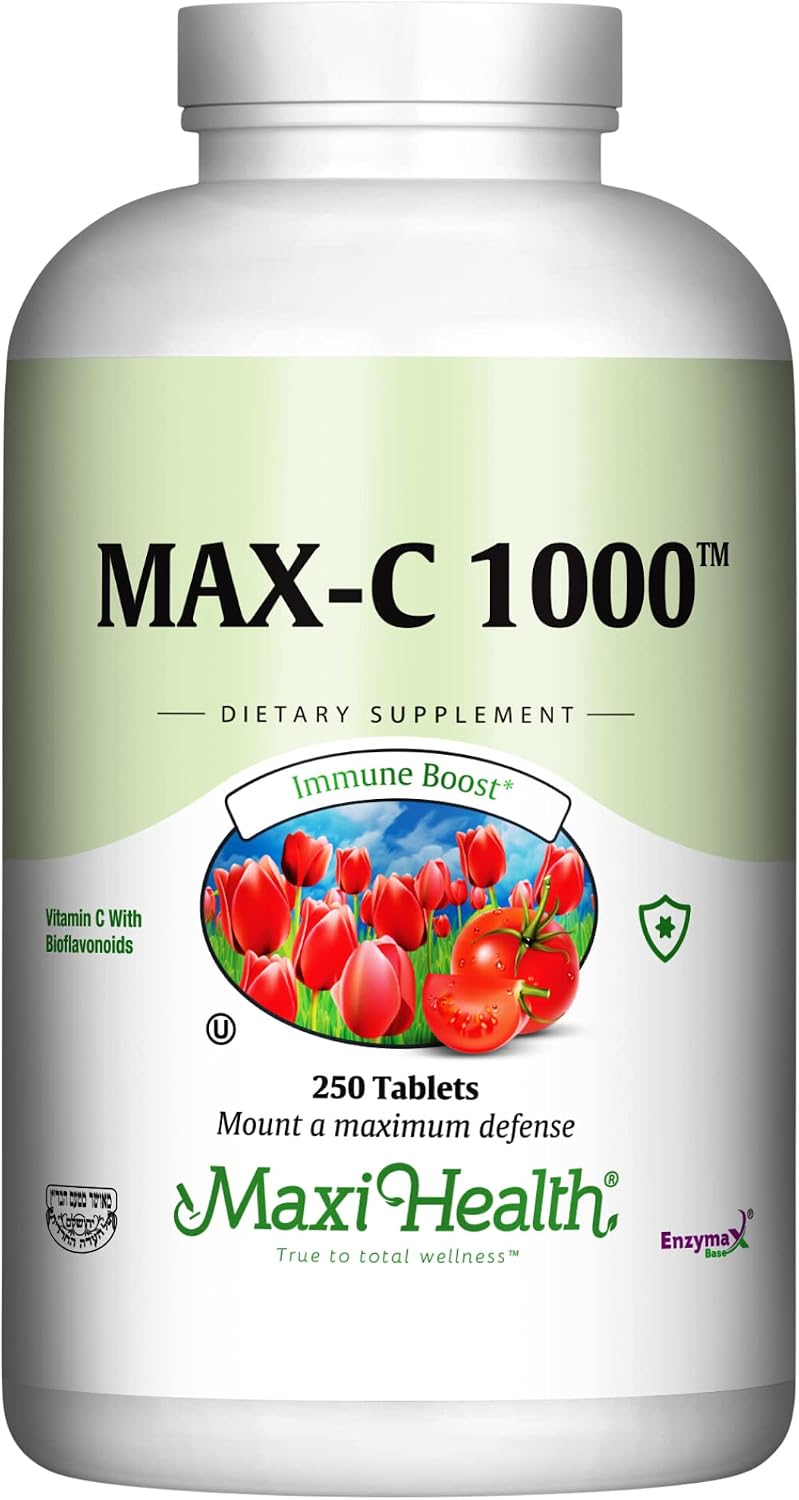 Maxi Health Vitamin C 1000 mg with Bioflavonoids & Enzymax - 100 Tablets - görsel 8