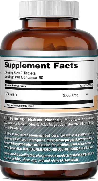 Amazing Formulae L-Citrulline 2000mg Per Serving, 120 Tablets