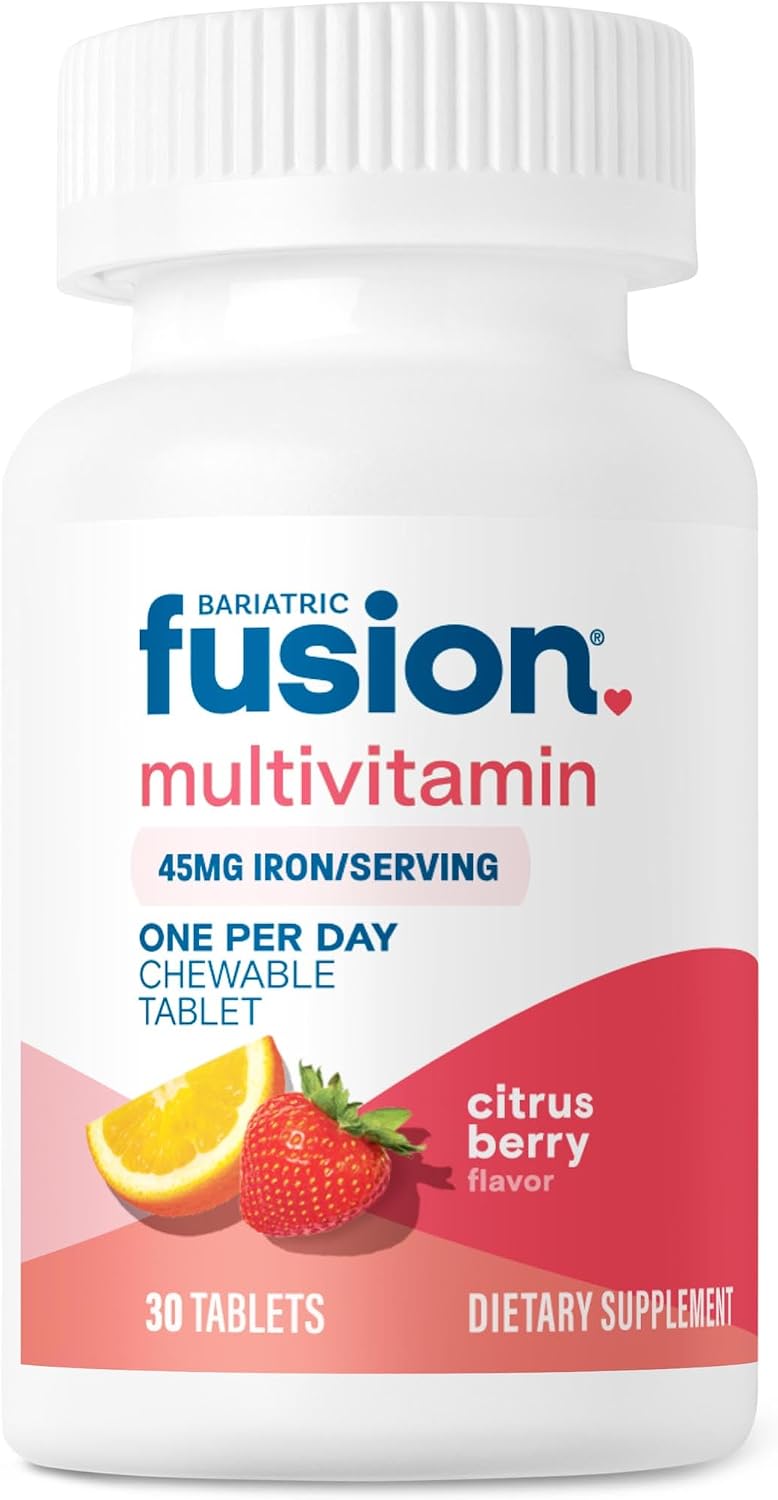Bariatric Fusion One Per Day Bariatric Multivitamin with Iron Chewable – Citrus Berry Flavour – Non-GMO – 30 Count - görsel 1