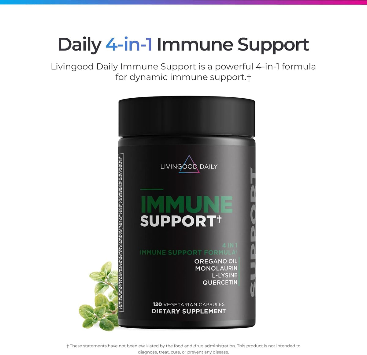Livingood Daily Immune Support Supplement, – Gut & Digestive Balance: Formulated to encourage a healthy intestinal – Image 2