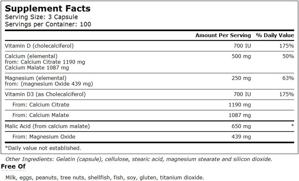 Vitacost Calcium Magnesium & Vitamin D, 300 Capsules - görsel 2