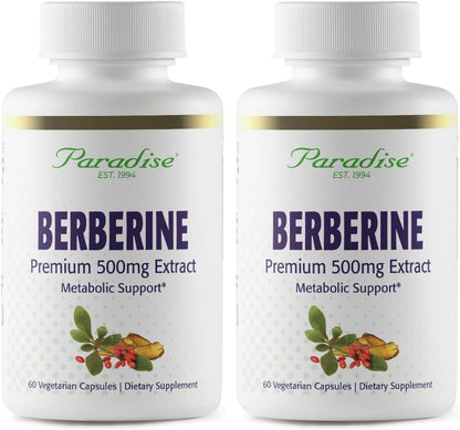 Paradise Herbs Berberine Extract, 500 mg, 60 Vegetarian Capsules