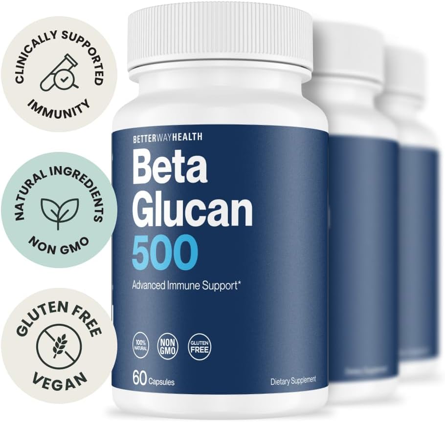 Better Way Health Advanced Immune Readiness Beta Glucan 500 - 500mg, 180 Capsules (Pack of 3) - görsel 2