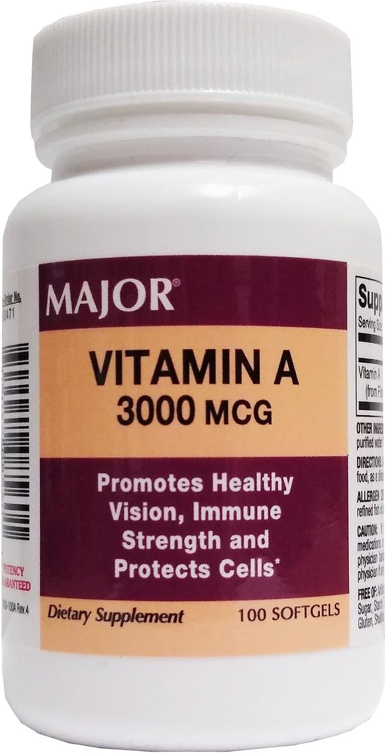 Major Vitamin A Capsules, 100 Softgels - görsel 1