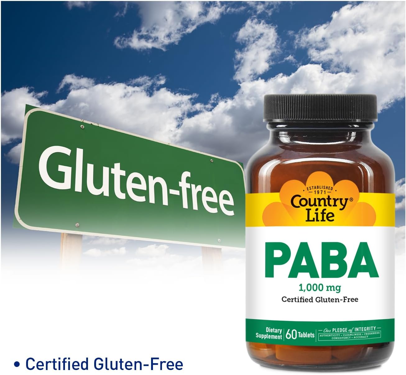 Country Life PABA 1000mg, 60 Tablets - görsel 2