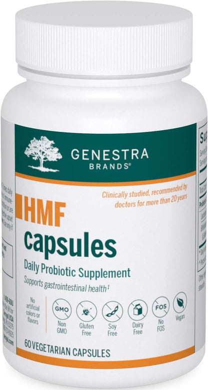 Genestra Brands HMF Capsules - Probiotic Formula to Support a Healthy Gut Flora, 60 Capsules