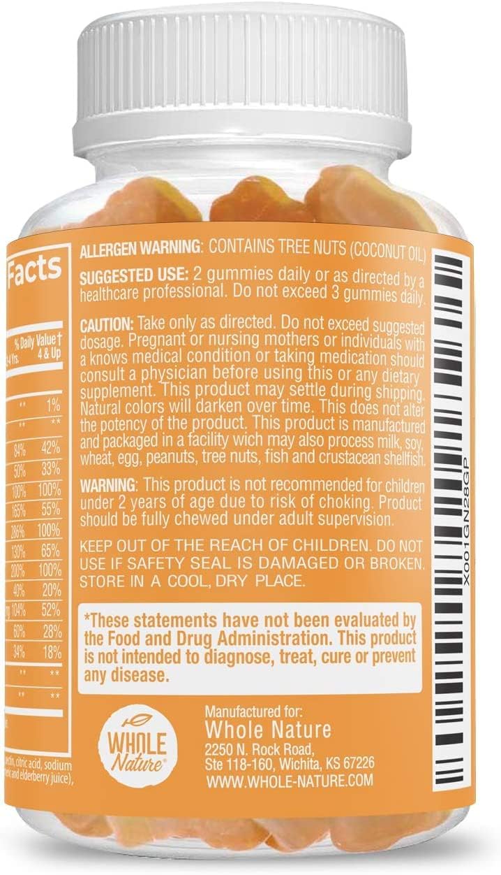 Whole Nature Kids Vitamins - Complete Daily Essentials Children's Multivitamin and Minerals for Overall Wellness, 90 Gummies, Fruit Flavour, No Artificial Sugar, Dairy and Gluten-free - görsel 4