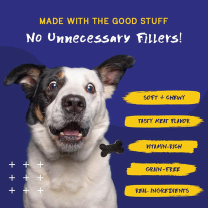 PupGrade Daily Multivitamin for Dogs, Beef Flavour, 30 Soft Chews